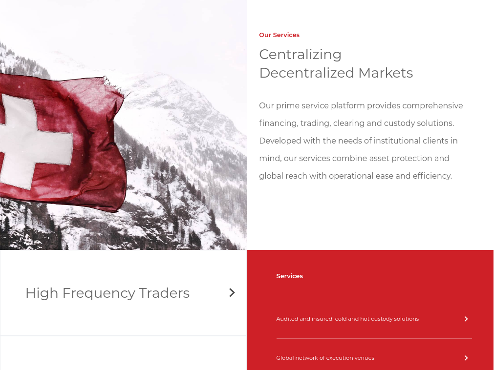 Covario Brokerage for institutional cryptocurrency investors